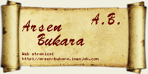 Arsen Bukara vizit kartica